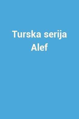 Turska serija Alef
